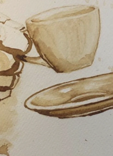 Иллюстрация из кофе