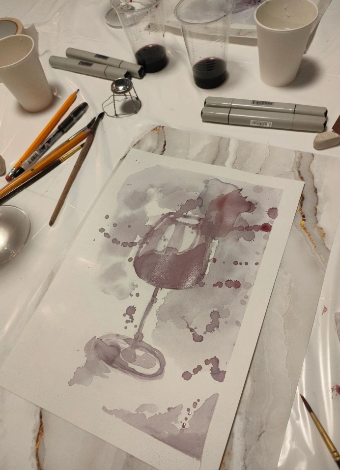 Рисуем вином: арт-встреча с дегустацией