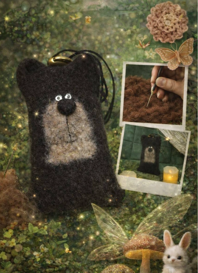 Ключница из натуральной шерсти