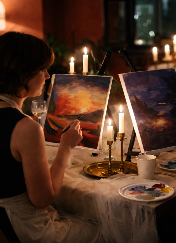 Арт-свидание «Картина за 3 часа при свечах»