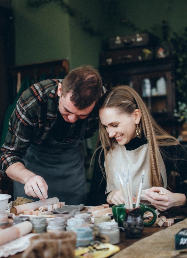 Тарелочка из глины